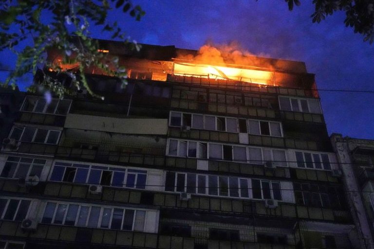 Deadly strikes on Kyiv as Russia continues ferocious bombardment of Ukraine for second night